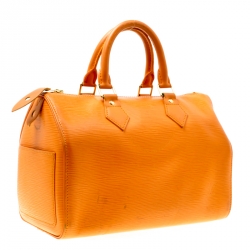 Pre Owned Louis Vuitton Mandarin Epi Leather Speedy 25