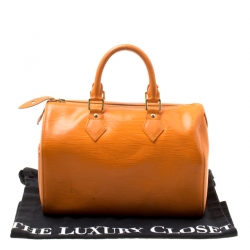 Pre Owned Louis Vuitton Mandarin Epi Leather Speedy 25