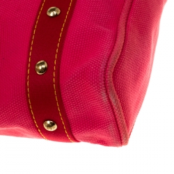 Pre Owned Louis Vuitton Pink Canvas Antigua Cabas MM Bag