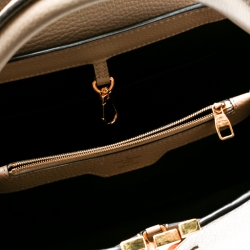 Louis Vuitton Galet Taurillon Leather Capucines MM Bag