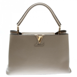 Louis Vuitton Galet Taurillon Leather Capucines MM Bag