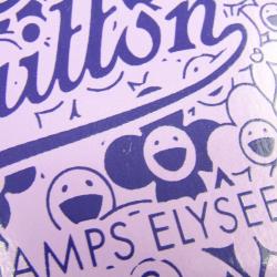 Pre Owned Louis Vuitton Violet Shiny Leather Limited Edition Cosmic Blossom Pochette Accessoires Bag