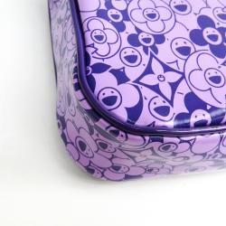 Pre Owned Louis Vuitton Violet Shiny Leather Limited Edition Cosmic Blossom Pochette Accessoires Bag