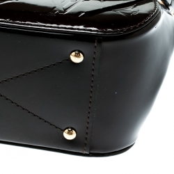 Pre Owned Louis Vuitton Amarante Monogram Vernis Pasadena Bag