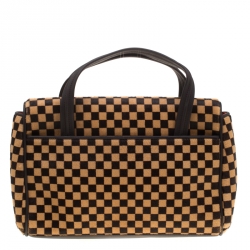 Pre Owned حقيبة لوي فيتون ليوني سباون إصدار محدود شعر عجل سوفاج داميه