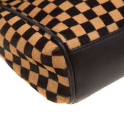 Pre Owned حقيبة لوي فيتون ليوني سباون إصدار محدود شعر عجل سوفاج داميه