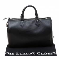 Pre Owned Louis Vuitton Black Epi Leather Speedy 30