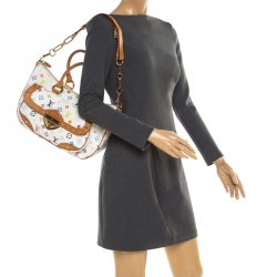 Pre Owned حقيبة لوي فيتون ريتا كانفاس مونوغرامية متعددة الألوان بيضاء