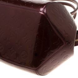 Pre Owned Louis Vuitton Rouge Fauviste Monogram Vernis Sherwood GM Bag
