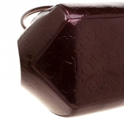Pre Owned Louis Vuitton Rouge Fauviste Monogram Vernis Sherwood GM Bag