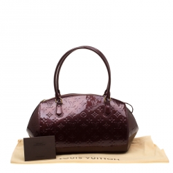 Pre Owned Louis Vuitton Rouge Fauviste Monogram Vernis Sherwood GM Bag