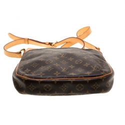 Pre Owned Louis Vuitton Brown Monogram Coated Canvas PM Odeon Crossbody Bag