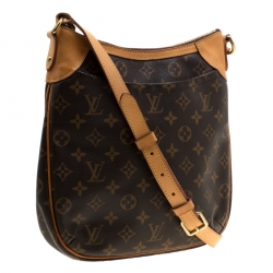 Pre Owned Louis Vuitton Brown Monogram Coated Canvas PM Odeon Crossbody Bag