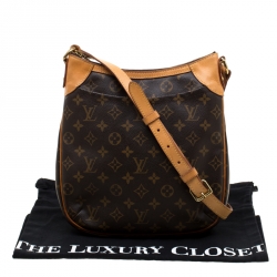 Pre Owned Louis Vuitton Brown Monogram Coated Canvas PM Odeon Crossbody Bag