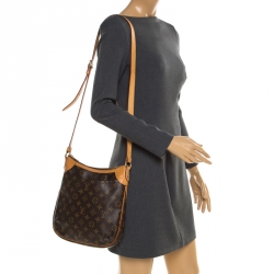 Pre Owned Louis Vuitton Brown Monogram Coated Canvas PM Odeon Crossbody Bag