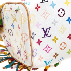 مملوكة مسبقًا Louis Vuitton White Monogram Multicolore Limited Edition Fringe Speedy 25