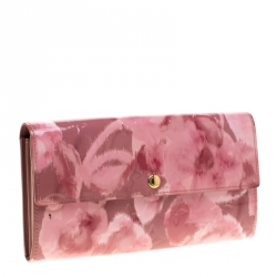 Louis Vuitton Rose Velours Monogram Vernis Ikat Limited Edition Sarah Wallet