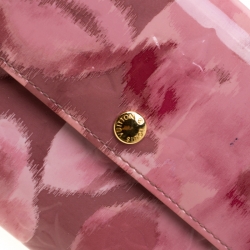 Louis Vuitton Rose Velours Monogram Vernis Ikat Limited Edition Sarah Wallet