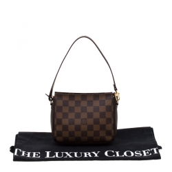 Pre Owned Louis Vuitton Damier Ebene Canvas Trousse Pochette Bag