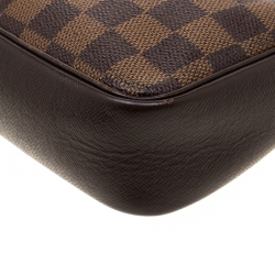 Pre Owned Louis Vuitton Damier Ebene Canvas Trousse Pochette Bag
