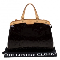 Pre Owned Louis Vuitton Amarante Monogram Vernis Brea MM Bag
