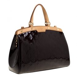 Pre Owned Louis Vuitton Amarante Monogram Vernis Brea MM Bag