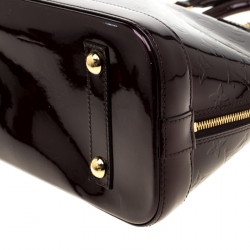 Pre Owned Louis Vuitton Amarante Monogram Vernis Alma PM Bag