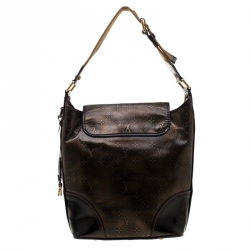 Pre Owned Louis Vuitton Bronze/Dark Brown Monogram Embossed Leather Limited Edition Sergent GM Bag