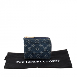 Pre Owned محفظة لوي فيتون كومباكت دنيم مونوغرمية زرقاء