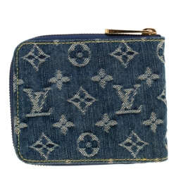 Pre Owned محفظة لوي فيتون كومباكت دنيم مونوغرمية زرقاء