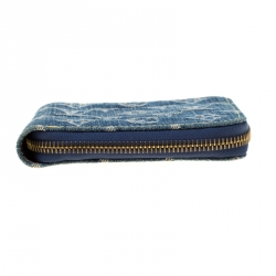 Pre Owned محفظة لوي فيتون كومباكت دنيم مونوغرمية زرقاء