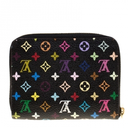 Louis Vuitton Black Multicolor Monogram Canvas Zippy Coin Purse