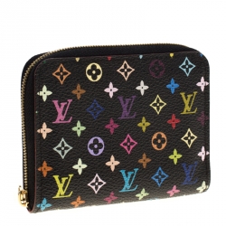 Louis Vuitton Black Multicolor Monogram Canvas Zippy Coin Purse
