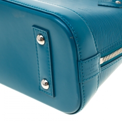 Pre Owned Louis Vuitton Cyan Epi Leather Alma BB Bag