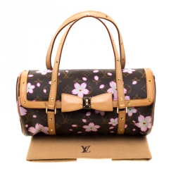Pre Owned  حقيبة لوي فيتون بولينغ بابيلون شيري بلوسوم كانفاس مونوغرامي