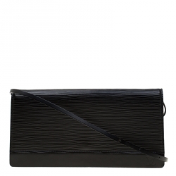 Louis Vuitton, Bags, Louis Vuitton Black Epi Leather Honfleur Clutch