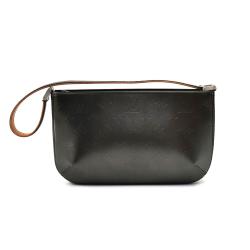 Pre Owned Louis Vuitton Black Monogram Mat Fowler Bag