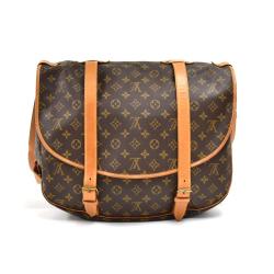 Pre Owned Louis Vuitton Monogram Canvas Saumur 43 Bag