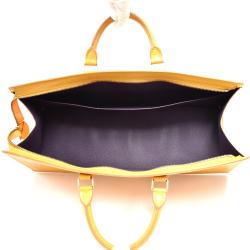 Pre Owned حقيبة لوي فيتون ساك مثلثة جلد أيبي صفراء تاسيل