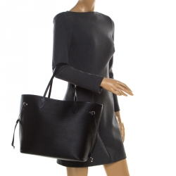 Louis Vuitton Black Epi Leather Neverfull MM Bag