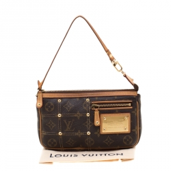 Pre Owned Louis Vuitton Monogram Canvas Limited Edition Riveting Pochette Accessoires Bag