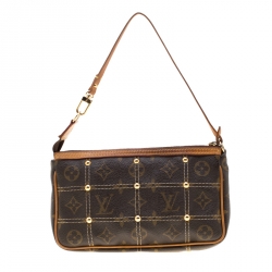Pre Owned Louis Vuitton Monogram Canvas Limited Edition Riveting Pochette Accessoires Bag