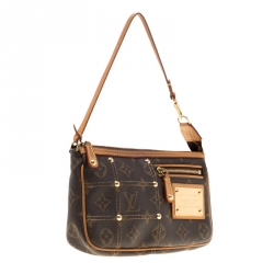 Pre Owned Louis Vuitton Monogram Canvas Limited Edition Riveting Pochette Accessoires Bag