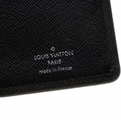 مملوكة مسبقًا Louis Vuitton Black Taiga Leather Brazza Wallet
