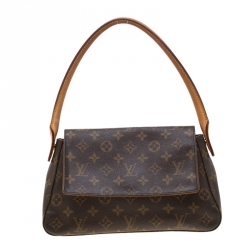 Looping cloth handbag Louis Vuitton Brown in Cloth - 34188009