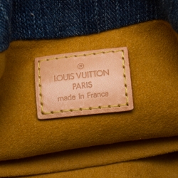 Pre Owned Louis Vuitton Blue Monogram Denim Pleaty Bag
