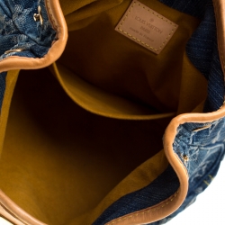 Pre Owned Louis Vuitton Blue Monogram Denim Pleaty Bag