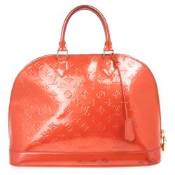 مملوكة مسبقًا Louis Vuitton Orange Sunset Monogram Vernis Alma GM 