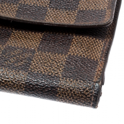 Louis Vuitton Damier Ebene Canvas Sarah Flap Wallet