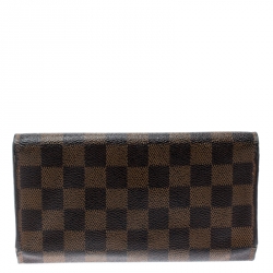 Louis Vuitton Damier Ebene Canvas Sarah Flap Wallet